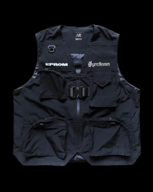 EPROM Instagram - Syntheism Merch Capsule 1 is online now at ⛓️ eprom.design — Yvette is wearing the Syntheism Engineering Vest in medium