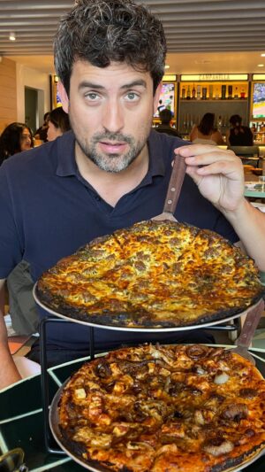 Ed Weeks Instagram - Indian pizza and pasta in my returned-to-America face! @pijjapalace #WeeksEats
.
#indianfood #dosa #onionrings #mangochutney #pizza #saag #chickentikka #silverlake #fusion #barfood #food #foodporn #foodreview #instafood #california