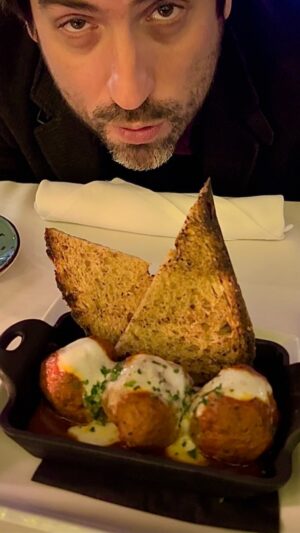 Ed Weeks Instagram - MEATBALL & SOOSH 🍣 madness at the delicious @labohemeweho 🇺🇸 #WeeksEats
.
#meatballs #sushi #hamachi #sashimi #chicken #roastchicken #frenchfries #fries #playstation #aceofbase #aceofbaseforever #food #foodporn #foodreview #foodcoma #instafood #losangeles #california