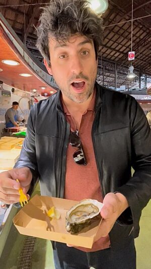 Ed Weeks Instagram - BARCELONA street market madness! @la_boqueria #WeeksEats
.
#cheese #pork #chorizo #gelato #oysters #patatasbravas #spain #tapas #farmersmarket #friedpotatoes #food #foodporn #foodreview #instafood