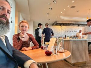 Elan Gale Instagram - last night @mollycaitlynquinn and were honored to sit at the kitchen table at one of our favorite restaurants in Copenhagen, @restaurant_geranium another incredible meal, and a night of laughter and love. feeling lucky beyond measure