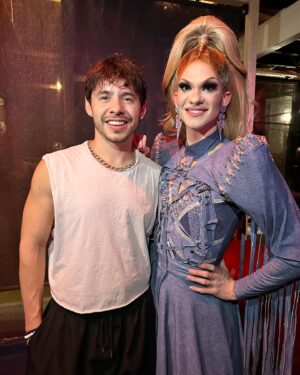 Elliott with 2 Ts Instagram - It’s been a rough week, and it killed a little bit of my spirit, but this is what i needed. Surrounded by so much love and kindness. So wonderful to spend time with my friend @davidarchie as well as my sis @ladycamden and the hilarious @kalicoutour in Harrisburg for pride. Thank you so much for bringing me back out. Love you all so much!!!! 
#pride #gigs #love #living 
💇🏼‍♀️: @hatzbycarlos 
👗: @taeyacloset 
👗: @jan_eneskey / @ruffles_gloves_official 
💍: @nobasicbombshell