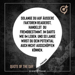 Elmar Paulke Instagram - Es ist so 🤷🏻‍♂️🎯

Um so richtig in den Flow zu kommen, darf es keine Ablenkungen geben. Ich weiß, es ist ein hohes Ziel. 

Aber, warum sich dessen nicht bewusst machen und daran arbeiten. Es versuchen.

Game On!