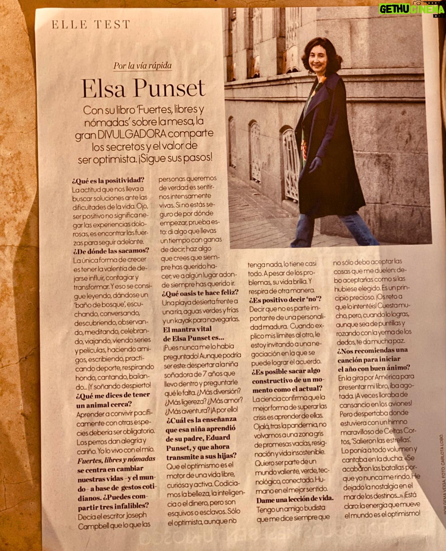 Elsa Punset - 1.3K Likes - Este mes, he compartido con @GemaVeiga, en la última página de ELLE, estas reflexiones sobre qué es ser positivo. Aquí las dejo por si resultan útiles para empezar este ya cercano 2021 con buen pie 😊