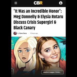 Elysia Rotaru Instagram - She got it from her mama! #blackcanary @dcofficial 
Thank you for the lovely chat @cbrofficialpage 
🎙️What a honor to voice BOTH Dinah Drake and Dinah Laurel Lance in the latest film: Justice League: Crisis on Infinite Earths – part three. Plus…a young Wonder Woman! 💥 Hope you like the movie. 
Have you watched it yet? @dcofficial