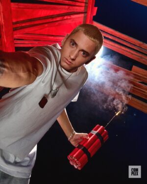 Eminem Instagram - Introducing our latest Complex cover stars...Eminem and Slim Shady 🥊

Hit the LINK IN BIO to read the Complex cover story and shop the Eminem collection

Photographer: @sweetcian
Styling: Dawn @dawnbstyle 
Groomer: @katrinamalota_ 
Tattoo Artist: @sabatellistyles
Set Design: @ilananotilana
Production: @northofnowfilms
Chief Content Officer: @n_c_b
Editor-In-Chief: @ariahughes
VP, Creative: @damnginab
Design Director: @ben_kopp_
Head of Music: @ericskelton