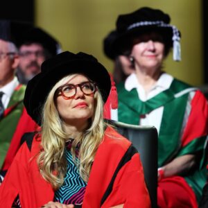 Emma Barnett Instagram - Got gowned. 16 years to the day since I graduated with my postgrad from Cardiff University School of Journalism - I was invited back to receive a fellowship and address the class of 2024. I spoke of properly brewed tea, never getting my 100 words per minute in short hand (I’m left handed, ok?), walking in the opposite direction to the crowd and nights down chip alley. If you know, you know. Plus the hat was fabulous. I’ve always loved me a good hat. Swipe to see #behindthescenes and a few other bits around town. Some things are the same; others, over. 

Congrats to everyone graduating. Seize that unique energy as you head out of education. You’re gonna need it. The hustle is real…

Thank you to all of the teachers and parents too. Epic. 

#graduation #hustle #journalism #gown #hat #congrats @cardiffuni
