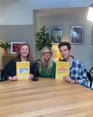 Emma Barnett Instagram - “She breaks the news. We break the eggs.” 😜 what a strap line. I had SUCH a lovely time on Angela and Nick’s pod. This woman and this man and the whole Dish team. Just gorgeous - not to mention delish. Thank you team Dish @waitrose and so much love for @angelacooking @nicholasgrimshaw and my old mucker @nataliejupp ❤️ 
Available wherever you get your pods. And chicken livers.