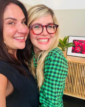 Emma Barnett Instagram - “She breaks the news. We break the eggs.” 😜 what a strap line. I had SUCH a lovely time on Angela and Nick’s pod. This woman and this man and the whole Dish team. Just gorgeous - not to mention delish. Thank you team Dish @waitrose and so much love for @angelacooking @nicholasgrimshaw and my old mucker @nataliejupp ❤️ 
Available wherever you get your pods. And chicken livers.