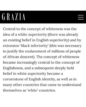 Emma Dabiri Instagram - No way I’m making “new content” to respond to the 2024 race riots. It’s all been said before and I honestly think part of the problem is our short term, non strategic, reactionary approach to everything. So just sharing a few bits from the wild ride that was 2020   2021 that not only do I think remain relevant but need to actually be fully addressed !!! (Incidentally the @grazia articles are from one story on Meghan Markle and another on Sancho, Rashford and Sako but could be *INSERT RACIST INCIDENT OF CHOICE” it’s allllllll the same ting) 

In What White People Can Do Next; From Allyship to Coalition, borrowing from the sociologist Vron Ware, I wrote about how the elimination of pervasive racism is part of an overarching ‘politics of change that does not provide short-term gratification’. The antithesis perhaps then of social media use, with its quick dopamine hits.
The harder slog of necessary anti-racist work that occurs offline, certainly doesn’t “reward” us with the same immediate “buzz”. 

“Don’t be discouraged by this; the on-going nature of this work is part of what makes it all the more urgent. As many of us as possible must embark on the journey”. The effort required may well be more enduring, but so to will be the rewards…

In our increasingly fractured and divided times, we must see that our current framing of conversations about race simply don't work. To continue on the same path is a self indulgence we can no longer afford.