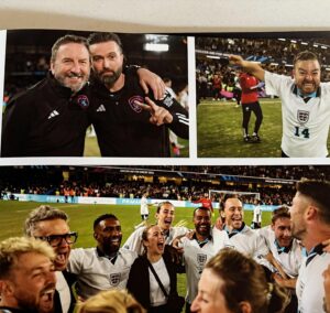 Emmett Scanlan Instagram - The gift that keeps on giving, @socceraid… Got sent this utterly savage memento today along with a picture book because they know I can’t read.… coincidentally on the very day, this day, that I go see me girl @livi_sheldon & her Gladiators in Sheffield.. SoccerAid will always be a special family… World 11 forever!!!!