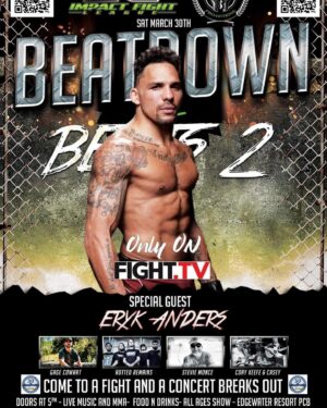 Eryk Anders Instagram - Come kick it with ya boi Saturday March 30 at the @edgewaterbeachresortpcb for a night of fights, music, and mad entertainment 🍻