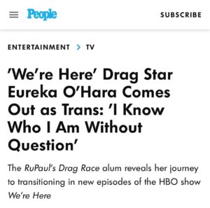 Eureka O'Hara Instagram - @people link in bio. 
•
@werehere