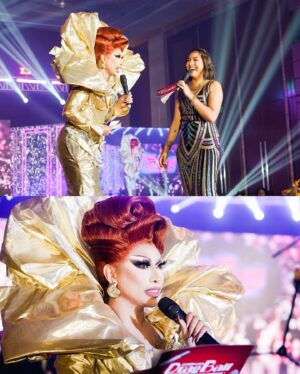 Eva Le Queen Instagram - Mainstage ready 🏁

Hosting this Drag Race-inspired birthday extravaganza feels right in my fantasy. 😌

Want to bring this level of fabulousness to your event? For bookings and inquiries, email us at werk@theplayhouse.ph.

Hair by @the.jquinn 
Gold Look by @jangarciadesigns 
Pink Look by @jobdacon 
Photo by @playbyplayhouse @jeannedillon
