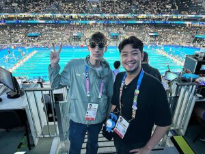Fabien Corbineau Instagram - 김우민 파이팅 🇰🇷🔥
#침착한파리지앵 #파리올림픽 #김우민