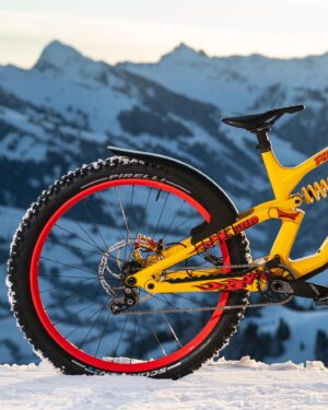Fabio Wibmer Instagram - The @canyon ‘FIRECRACKER‘ turned out crazy! 🔥 What would you rate it? 1-10 🤔 this might get interesting haha
It’s my custom Canyon Torque for „THE STREIF“ project.
There is a full bike check on Red Bull Bike‘s YT channel as well as a Dream Build video on Canyon‘s YT channel 🤝
Shout out to @schwabianfabegger and @marcus_pfeil_custompainting for creating this beast of a bike. 
#MyCanyon

PC @hannesberger_com / @philipplatzer