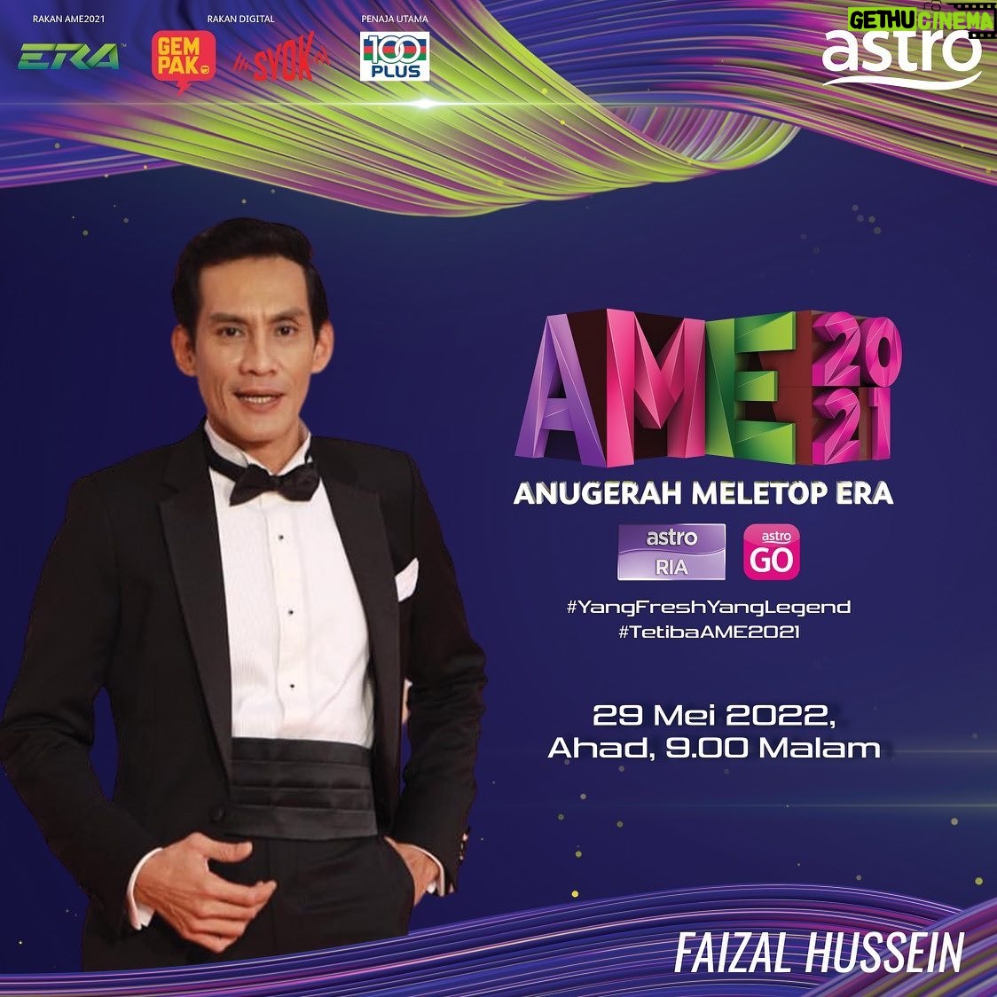 Faizal Hussein - 748 Likes - Esok, 29 Mei!! Tetiba Unggul dan Mendebarkan…
Gah! Anggun dan lebih Gempak bersama barisan artis yang bakal menggegarkan pentas AME2021!
Saksikan Anugerah Meletop ERA 2021 Bersiaran Astro Ria, jam 9 malam dan Strim melalui aplikasi percuma Astro GO atau Ultrabox pada bila-bila masa
#AME2021 #TetibaAME2021 #yangfreshyanglegend