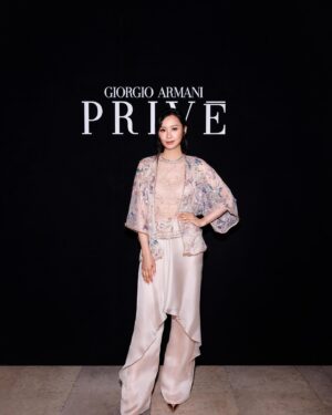 Fala Chen Instagram - Another year with #GiorgioArmaniPrivé in Paris. I was awed by the FW2425Collection. It’s daring, dazzling and elegant. Bravo Mr. Armani! 
@GiorgioArmani