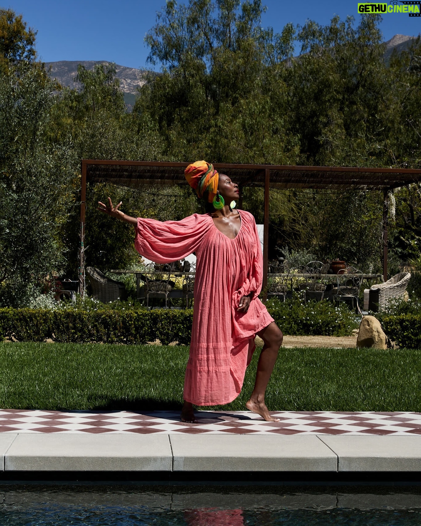 Fatima Robinson - 4.9K Likes - !Movement! Sunshine and color with Fatima Robinson (@fatima_noir) at her home in Ojai.