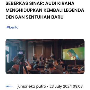 Feni Rose Instagram - 22 Juli kemarin, ketemu sama teman2 media dlm rangka memperkenalkan @audikiranaa dan single terbarunya, sebuah remake lagu Seberkas Sinar yg dipopulerkan Nike Ardilla, ciptaan Deddy Dores.  Dua legend musik di tanah air. 

Sebagai gen Z, khususnya genZ jaksel yg bahasa Indonesianya ber akasen 😅.. ibuk mau memperkenalkan anak ini pd lady2 rocker seniornya dan lagu2 rock Indonesia. 

Sebelumnya @audikiranaa  sdh menulis dan merilis 3 single, yg semuanya bahasa inggris dg sentuhan Rock.  Jadi supaya dia jg semakin menyelami karya2 musisi Indonesia, maka ibuk perdengarkan dia dg bbrp lagu rock Indonesia.  Dan lagu Seberkas Sinar ini salah satu yg nyantol di hati Audi.  Dia bilang, dia suka bgt, menyentuh emosinya dan juga mengingatkannya pd lagu2 Scorpions. 

Lalu kita berencana remake lagu ini, langsung menghubungi keluarga Alm Deddy Dores dan publising nya. 

Kemudian kita rembukan dg om @danielclift  sbg music directornya Audi dan @richardbenhard the producer. 

Nggak ada yg bisa melampaui ke legend an Seberkas Sinar dg Nike Ardilla sbg penyanyinya.  Bahkan @calvindores.28 pun mengisahkan, Nike Ardilla adalah “Seberkas Sinar” nya Deddy Dores,  yg menginspirasi lagu ini. 

Jadi single yg dirilis @audikiranaa ini, adalah sebuah apresiasi thdp karya dan sejarah 2 legend tersebut… dan mencoba menginterpertasikan lagu ini sesuai karakter vocal Audi. 

Ada yg suka atau ada yg kurang cocok, semuanya kita syukuri, Alhamdulillah.  Lewat project ini, anakku belajar juga tentang sejarah 2 legend music tanah air.. sembari terus mengasah kemampuan musikalitasnya. 

Semoga Berkenan .. ❤️ 
Love ibuk2 “ratu gossip” dan besok harga naik. 

Thank you @d_str and team, serta @blackjackjkt dan @ernestsilanoe  untuk support nya di event ini. 

#neposandchroniku