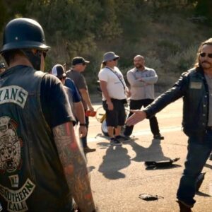 Franco Delgado Instagram - In between takes @raoulmaxtrujillo_official and I were performing songs from Jesus Christ Superstar for an unsuspecting cast and crew. He was @tedneeleyofficial and I guess I was @yvonneellimanofficial. Good times. #mayansfx #mayansmc #hankloza #elpacificador #tranq #hankscode #taza #frankieloyal #raoulmaxtrujillo #jesuschristsuperstar