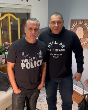 Franco Delgado Instagram - FRANKIE LOYAL 
 (MayansMC) 
sometimes I have to pinch myself for having on these amazing guests on @mbstateofmind 
Frankie and I discussed a lot of different subjects, but the one that hit home was talking about our fathers who are no longer with us✝️ you don’t want to miss this one. 
Sunday 10amPst 
to subscribe to state of mind link in bio  @frankieloyal 

@generalhospitalabc @mayansfx #fathers #sons @jdpardo @official.edwardjamesolmos @eldannypino @emiliorivera48