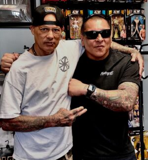Franco Delgado Instagram - Did a signing at @toy.depot today with my Brother from Another @realdavidlabrava. Had a blast, saw some new faces and some familiar ones too. Thanks to Mike and the crew for your gracious hospitality. Thanks to everyone who came out, you made my day. Special thanks to @javierhbecerra for the epic assist. #frankieloyal #davidlabrava #hankloza #happylowman #mayansfx #soa #toydepot #whittier