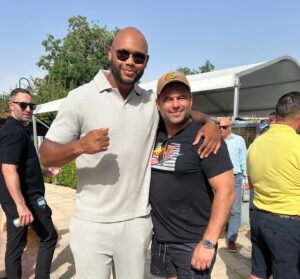 Frazer Clarke Instagram - Well today was interesting 😅 in my absolute element surrounded by my hero’s and legends of the sport I love 
Whilst talking up the biggest fight in the last 25 years 
And this is called work.
I’m feeling very blessed and loving this opportunity 

Tomorrow we will have a new undisputed heavyweight world champion and I can not wait