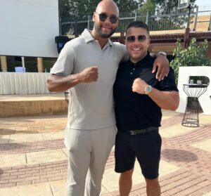 Frazer Clarke Instagram - Well today was interesting 😅 in my absolute element surrounded by my hero’s and legends of the sport I love 
Whilst talking up the biggest fight in the last 25 years 
And this is called work.
I’m feeling very blessed and loving this opportunity 

Tomorrow we will have a new undisputed heavyweight world champion and I can not wait