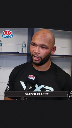 Frazer Clarke Instagram - “𝟭𝟬𝟬%, 𝗜 𝗕𝗘𝗔𝗧 𝗛𝗜𝗠 𝗜𝗡 𝗔 𝗥𝗘𝗠𝗔𝗧𝗖𝗛!” 🥊

@frazerclarke 𝙍𝙀𝘼𝘾𝙏𝙎 to his epic battle & split-decision draw with @fabiowardley 💥

Full post-fight interview by @umar.boxnation out now ✔️ 

#FrazerClarke #WardleyClarke #Boxing