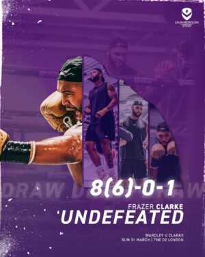Frazer Clarke Instagram - 𝙃𝙤𝙬 𝙜𝙤𝙤𝙙 𝙬𝙖𝙨 𝙩𝙝𝙖𝙩?

After an incredible 12 round battle, congratulations to @frazerclarke who remains undefeated in his professional career with a stellar performance tonight against Wardley.

@lborosport are so proud 💜

Scores:
114-113 Wardley
115-112 Clarke 
113-113 Draw

#wardleyclarke #wherehistorybegins #boxing