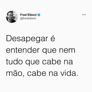 Fred Elboni Instagram - Nem tudo que cabe na mão, cabe na vida ☺️