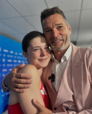 Fred Sirieix Instagram - Thank you for this incredible adventure and the inspiration Andrea. What a beautiful moment! You and your brother are the best thing I have ever done and will ever do ❤️🥰 #lavieestbelle