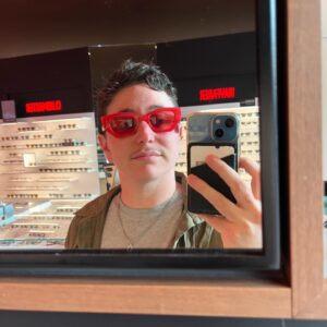 Gabe Dunn Instagram - @ohsugarfilm won @fromtheheartproductions Hot Film In The Making and is a top 15 finalist for the OutHere @shorescripts 2024 grant. I tried on some sunglasses, am still slowly growing a mustache, and continue to love the movies. CONGRATULATE ME! 👨🏻🕶️🍿