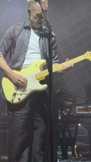 Gary Kemp Instagram - #Echoes last week at our Oxford show. #nickmason @saucerfulofsecretsofficial #nickmasonsaucerfulofsecrets #pinkfloyd #setthecontrolstour #stratocaster