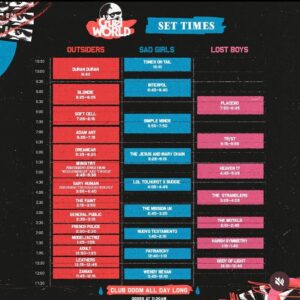 Gary Numan Instagram - Playing at the Cruel World Festival on Saturday. We’re on the main stage, called Outsiders, at 3:55pm. Only playing songs from The Pleasure Principle album (which came out in 1979).