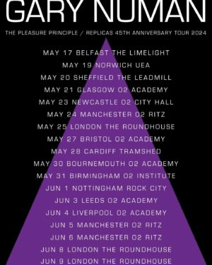 Gary Numan Instagram - Sheffield tonight. This one’s sold out as well. I’m not sure what tickets are available for other shows on this tour but the link for ‘45th Anniversary Tour’ is in the Bio (Linktree)