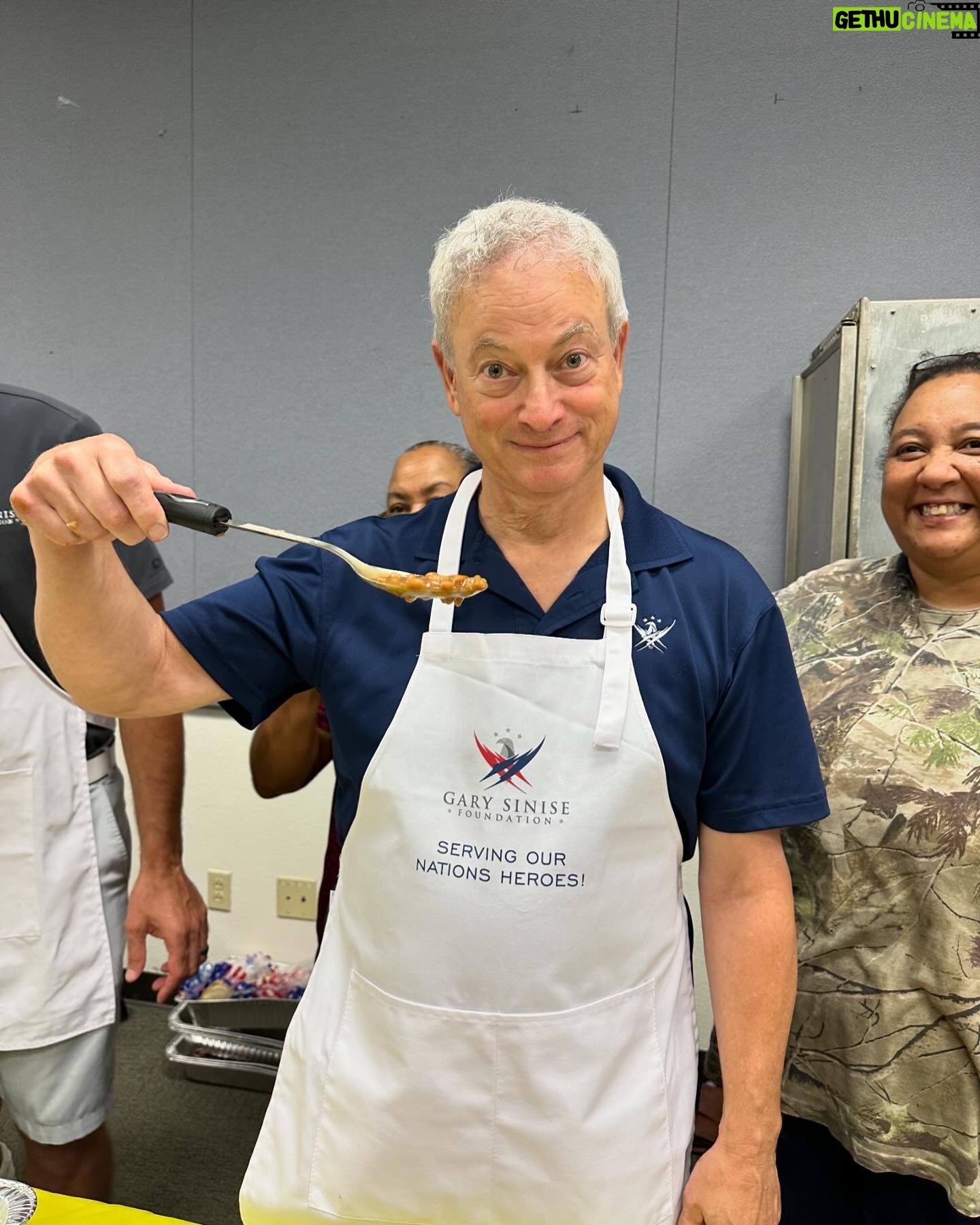 Gary Sinise - 4.6K Likes - Had an amazing weekend at Fort Leonard Wood and Fort Knox serving our nation’s heroes with an appreciation meal and performing a @garysinisefoundation concert with my Lt. Dan Band. It’s always an honor to uplift our service men and women and share the thanks on behalf of you, the American people. #GratefulAmerican