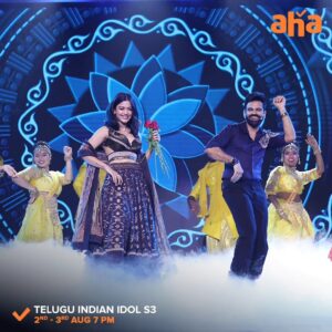 Geetha Madhuri Instagram - Maaku telusu meeru kanipettestharani..! 😌
Inkendenku secret, idhigo mana Telugu Indian Idol stage pai National Crush @rashmika_mandanna 😍💃

#TeluguIndianIdolS3 Episode 15&16 on August 2nd and 3rd at 7pm 🌟

#aha #IndianIdol #idol @musicthaman
@singergeethamadhuri @karthikmusicexp  @sreeramachandra5

@fremantleindia @southindiashopping @cofsils_india @10cric.official @bingo_snacks @sunfeast_yippee @kohler_india @vegajewellers @aashirvaad @telugumatrimonyofficial @tv9telugu @tatateachakragold