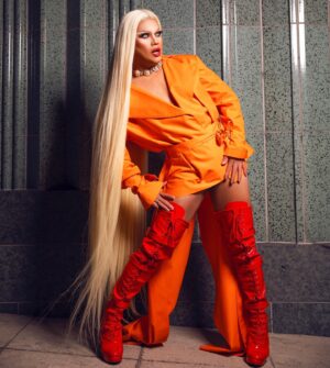 Gigi Era Instagram - Whip whip🌶🔥❤️‍🔥❤️

Photo: @marcophotography86 @bryrivs 
Hair: @humanhairwigsbydave 
Designer: @seanrentero 

#dragconLA #humanhair #wigs #inches #slay #dragraceph #workhardplayharder #60incheshair