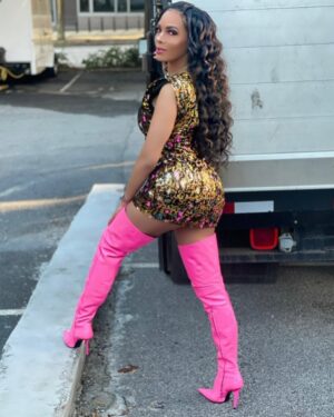 Gigi Maguire Instagram - The newbies are telling me I need to do the #Barbie trend.. and I don’t because clearly I BEEN living this life.. #MsShowMeTheMoney #AllPinkErrthang #PinkAsFuck #DollMuva #TheDollhouse #QueenToMyKing ✨💖✨