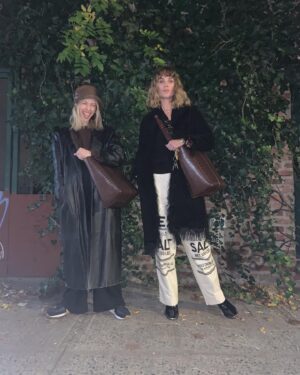 Gillian Zinser Instagram - its International Animal Rights day!  my babe @erinwasson and i teamed up with our friends at @hvisk to design this rad Peta-certified vegan leather bag to celebrate this cruelty-free alternative. proceeds are being donated to Animal League, an amazing organization rescuing and rehoming homeless animals around the world 🤍🌐🐶🌱

full camapaign and story up on @voguescandinavia