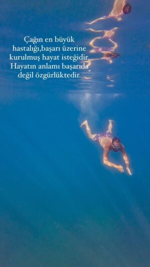 Gökhan Karacık Instagram - Çağın en büyük hastalığı,başarı üzerine kurulmuş hayat isteğidir.
Hayatın anlamı başarıda değil özgürlüktedir.