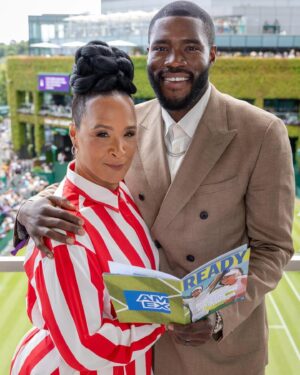 Golda Rosheuvel Instagram - Thank you to @americanexpressuk for a fabulous day at Wimbledon!
Big love @martinsimhangbe ❤️

#WithAmex #Gifted

Team
@dionnesmithhair 
@kennethsohmakeup 

Strawberry’s and cream

Wearing 
@jasperconran 
@jasperconranlondon