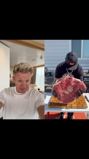 Gordon Ramsay Instagram - This Sunday…..please don’t play with your meat ! @kendrick_bbq