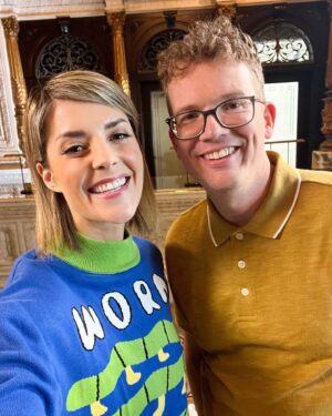Grace Helbig Instagram - Some moments from the past two months in a dump:
1. Got my aura read at @soulglowaura. Turns out my throat chakra is open so get ready for some COMMUNICATION. 
2. Celebrating the beauty of LIFE at @elissakalver’s #NotDeadYetFest!
3. Jersey girl attempts to blend in in Florida. cc: @elliottmorgan 
4. Shot a really fun convo with @hankgreen coming soon. Unfortunately it was not about his amazing new curls.
5. Got to visit the Hank Green of the Helbig family. TIM!
6. I liked this outfit! I’m into skorts now. The identity crisis deepens. 
7. An important picture from Mexico that exudes both energy and passion.
8. Internet moms see internet dads in their wonderful internet show.
9. Internet moms pick up a rare, beloved Internet sprite along the way. 
10. The creature returns to her natural form. Also sporks are the greatest utensil. Yet another important thing I’ve learned this year.