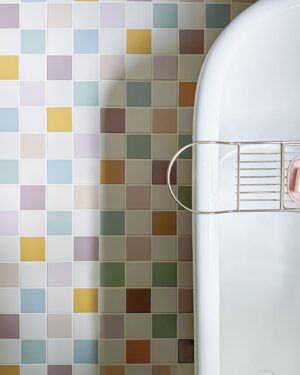 Gray Benko Instagram - I have been so excited to share my bathroom renovation with y’all!  The bathroom was one of the last rooms that we touched since purchasing this home 4.5 years ago.  It was an eye sore from the beginning and brought me zero joy.  By the time I got around to redoing it, the shower door had completely fallen off and I was using a tension rod with a shower curtain to keep the water from getting all over the floor. When I made the decision to finally renovate it, the number one thing I wanted was to have a bathroom that brought be joy.  And boy did I achieve that 😂 It’s still not finished (is anything really ever finished)? I need to work on hanging some more art and I am still holding until I am able to afford my dream bathtub someday (see the last slide) but it is INSANE the way this bathroom has already been transformed.  It makes me so so happy.  Scroll through to see the before pictures!

HUGE shout out to @fireclaytile who worked tirelessly with me to help my vision come to life.  Their handmade tiles are so beautiful and so colorful.  They really were a dream partnership for me!  We work with them on the show a lot too; they are just so wonderful to work with.  I also want to mention @creggercompany who helped me with all of my beautiful @newportbrass fixtures.  Plumbing fixtures are not my strong suit so it was really wonderful to have some hand holding in that department!

What do you think?  Could you bathe every day in a rainbow of color or is it just me? 😂🌈