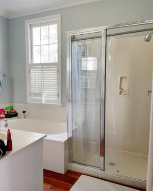 Gray Benko Instagram - I have been so excited to share my bathroom renovation with y’all!  The bathroom was one of the last rooms that we touched since purchasing this home 4.5 years ago.  It was an eye sore from the beginning and brought me zero joy.  By the time I got around to redoing it, the shower door had completely fallen off and I was using a tension rod with a shower curtain to keep the water from getting all over the floor. When I made the decision to finally renovate it, the number one thing I wanted was to have a bathroom that brought be joy.  And boy did I achieve that 😂 It’s still not finished (is anything really ever finished)? I need to work on hanging some more art and I am still holding until I am able to afford my dream bathtub someday (see the last slide) but it is INSANE the way this bathroom has already been transformed.  It makes me so so happy.  Scroll through to see the before pictures!

HUGE shout out to @fireclaytile who worked tirelessly with me to help my vision come to life.  Their handmade tiles are so beautiful and so colorful.  They really were a dream partnership for me!  We work with them on the show a lot too; they are just so wonderful to work with.  I also want to mention @creggercompany who helped me with all of my beautiful @newportbrass fixtures.  Plumbing fixtures are not my strong suit so it was really wonderful to have some hand holding in that department!

What do you think?  Could you bathe every day in a rainbow of color or is it just me? 😂🌈