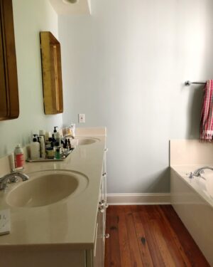 Gray Benko Instagram - I have been so excited to share my bathroom renovation with y’all!  The bathroom was one of the last rooms that we touched since purchasing this home 4.5 years ago.  It was an eye sore from the beginning and brought me zero joy.  By the time I got around to redoing it, the shower door had completely fallen off and I was using a tension rod with a shower curtain to keep the water from getting all over the floor. When I made the decision to finally renovate it, the number one thing I wanted was to have a bathroom that brought be joy.  And boy did I achieve that 😂 It’s still not finished (is anything really ever finished)? I need to work on hanging some more art and I am still holding until I am able to afford my dream bathtub someday (see the last slide) but it is INSANE the way this bathroom has already been transformed.  It makes me so so happy.  Scroll through to see the before pictures!

HUGE shout out to @fireclaytile who worked tirelessly with me to help my vision come to life.  Their handmade tiles are so beautiful and so colorful.  They really were a dream partnership for me!  We work with them on the show a lot too; they are just so wonderful to work with.  I also want to mention @creggercompany who helped me with all of my beautiful @newportbrass fixtures.  Plumbing fixtures are not my strong suit so it was really wonderful to have some hand holding in that department!

What do you think?  Could you bathe every day in a rainbow of color or is it just me? 😂🌈