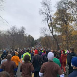Gregor Gillespie Instagram - 50th annual Webster #turkeytrot  and my first one actually registering for. @x_tina0227 and I didn't know this also doubled as an opportunity to wear costumes. Don't worry next year we'll be prepared!  #bestwrestlerinmma #besthikerinmma #bestfishermaninmma